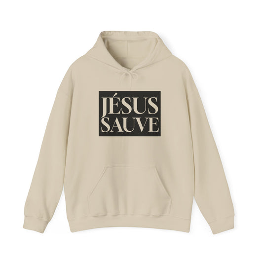 Jésus sauve - Coton ouaté à capuche adulte - Français