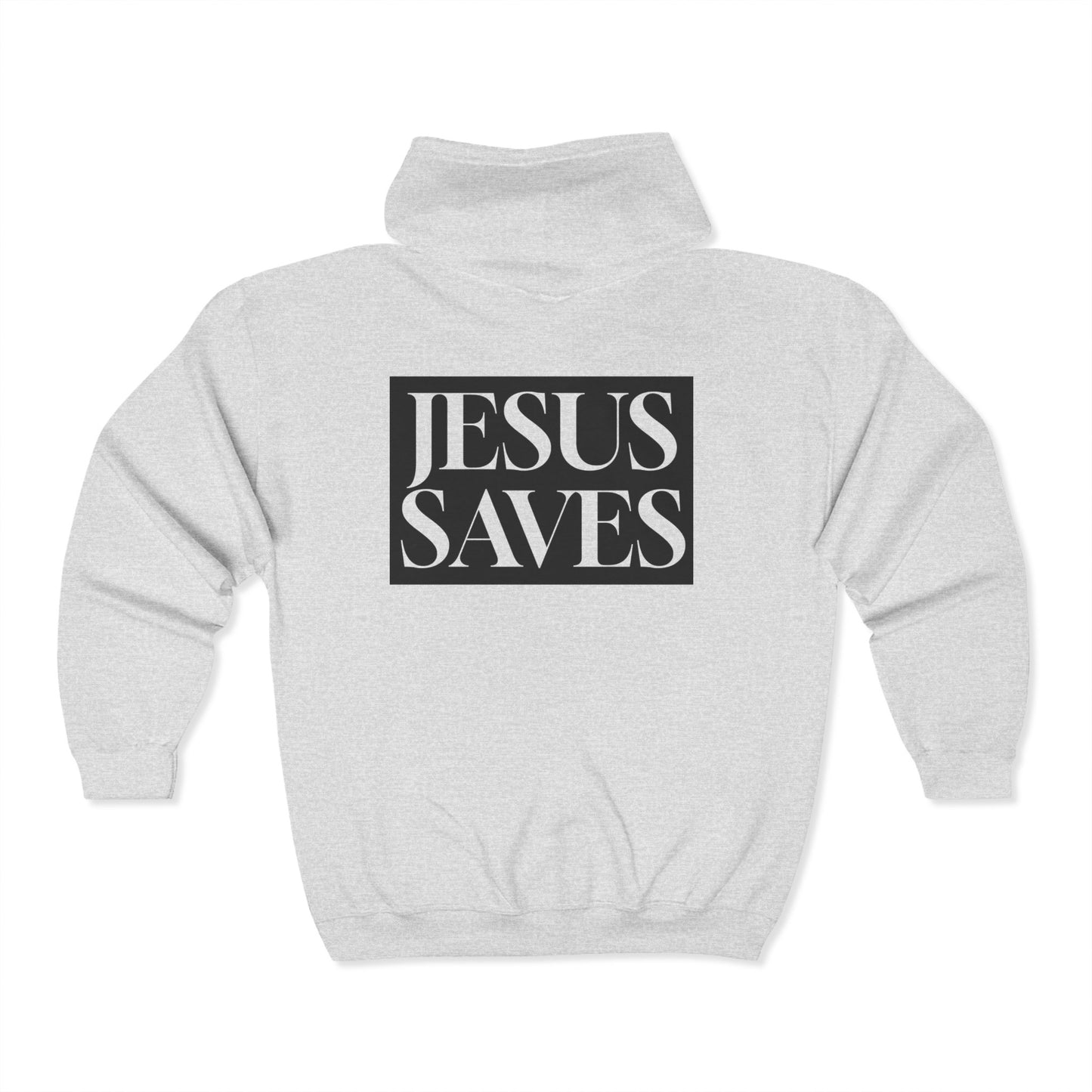 Jésus sauve - Coton ouaté à capuche zippé pour adulte - Anglais 