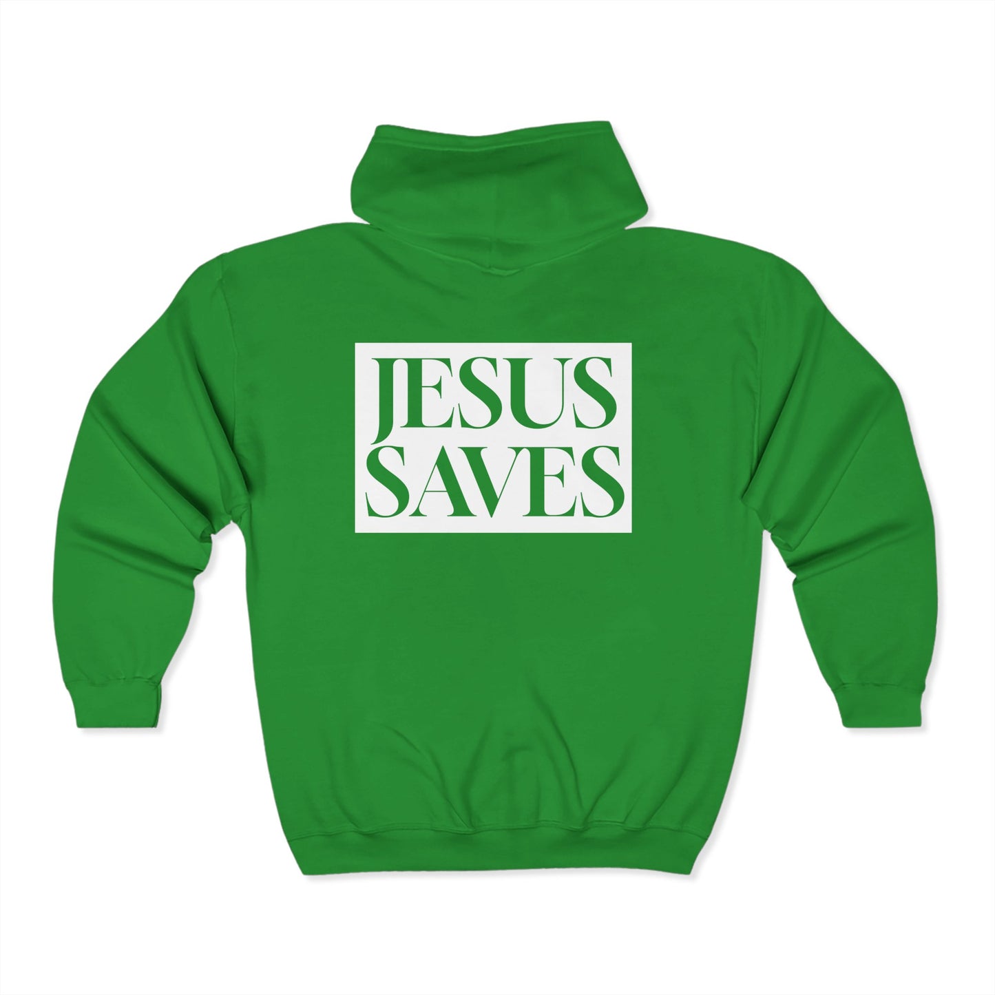 Jésus sauve - Coton ouaté à capuche zippé pour adulte - Anglais 