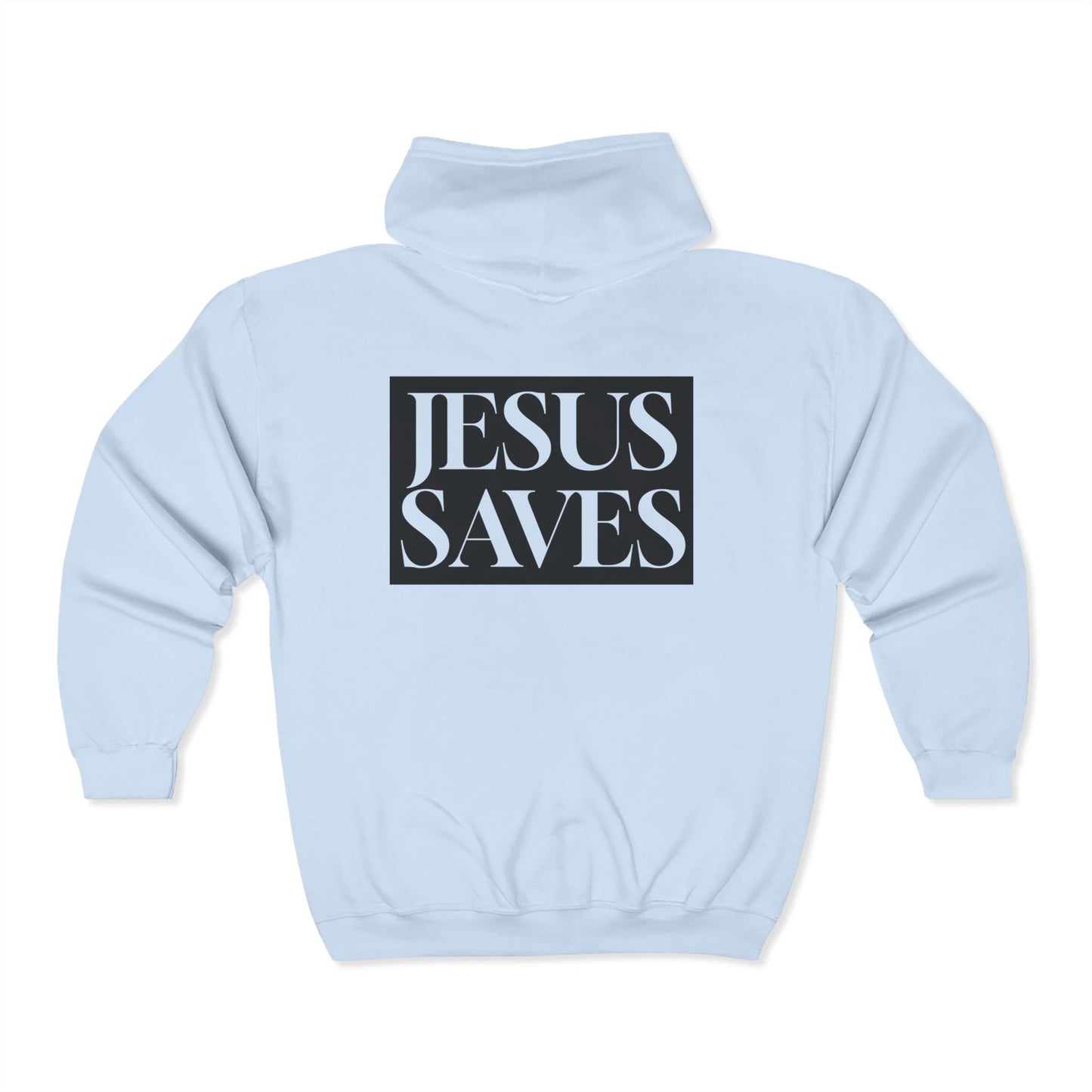 Jésus sauve - Coton ouaté à capuche zippé pour adulte - Anglais 