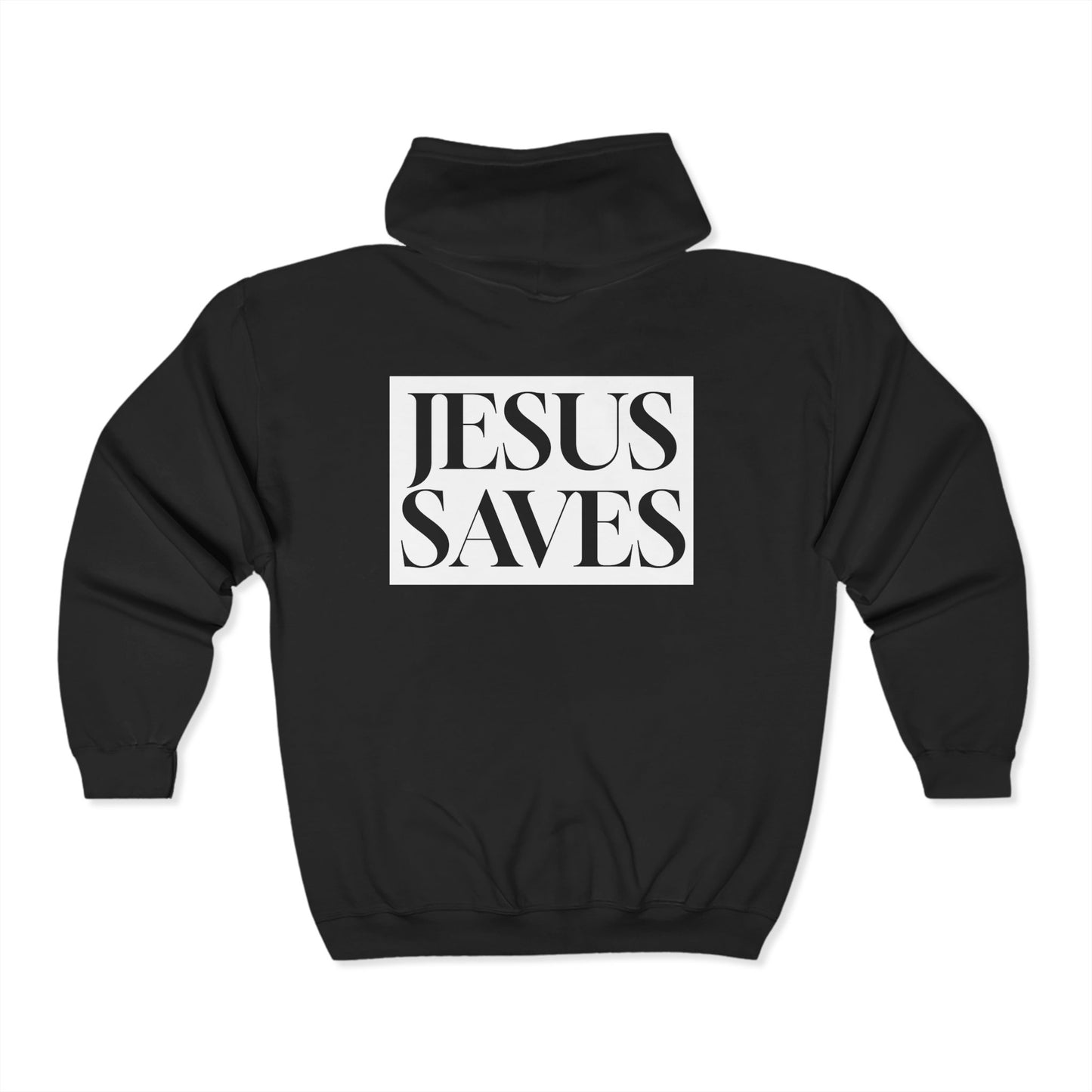 Jésus sauve - Coton ouaté à capuche zippé pour adulte - Anglais 