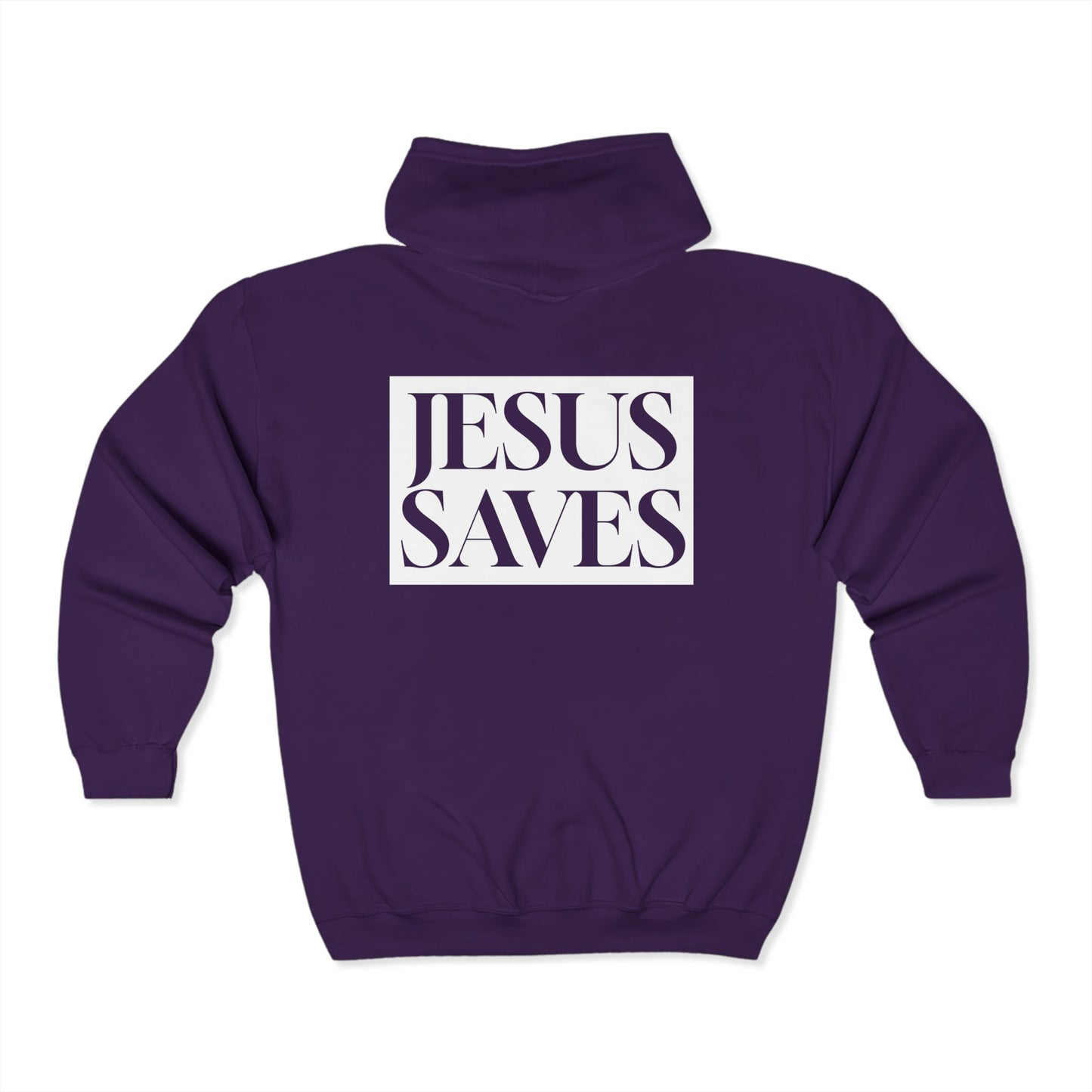 Jésus sauve - Coton ouaté à capuche zippé pour adulte - Anglais 