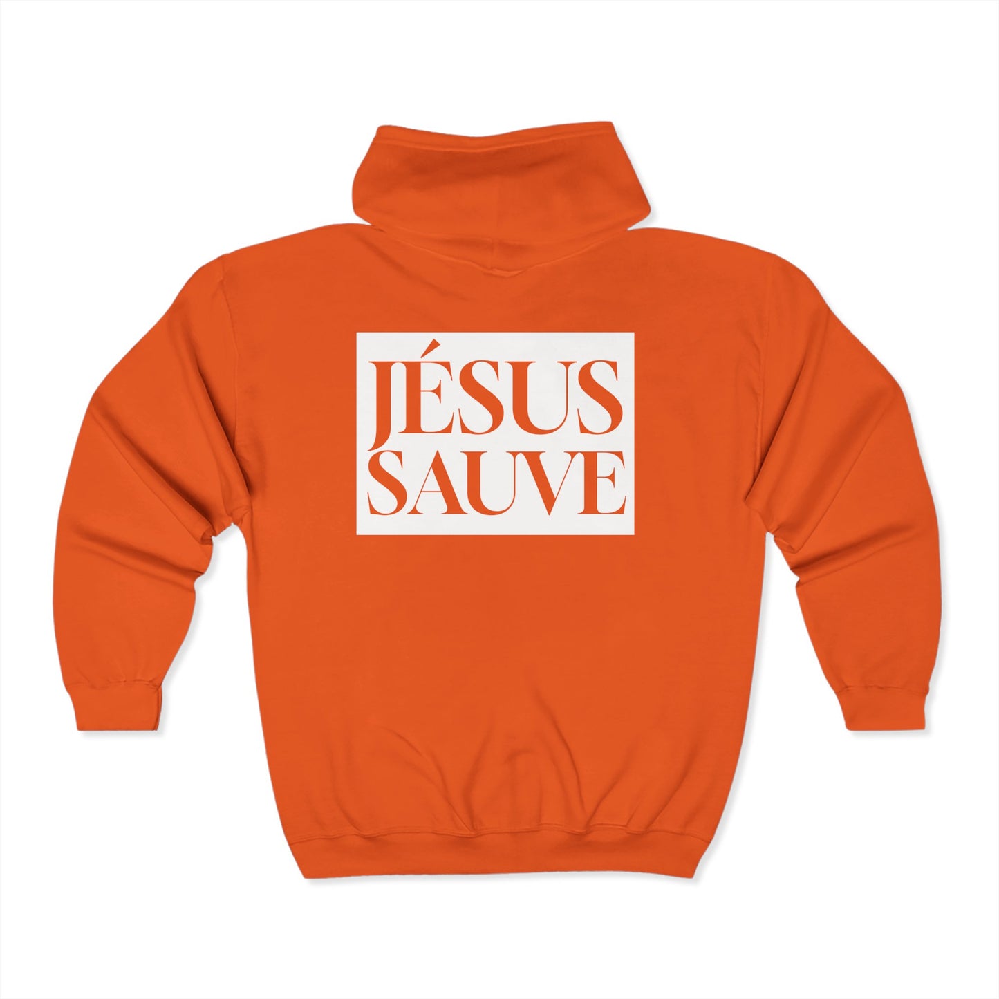 Jésus sauve - Coton ouaté à capuche zippé pour adulte - Français 