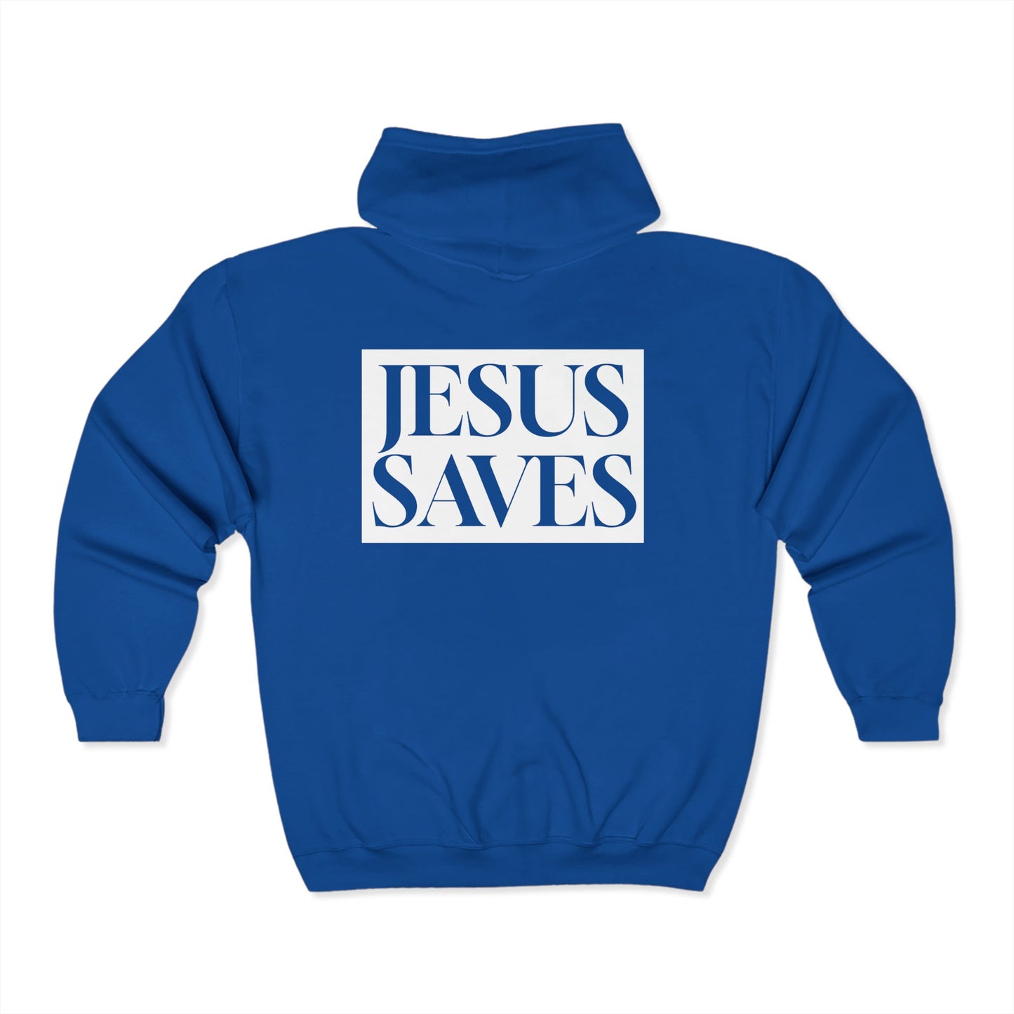 Jésus sauve - Coton ouaté à capuche zippé pour adulte - Anglais 