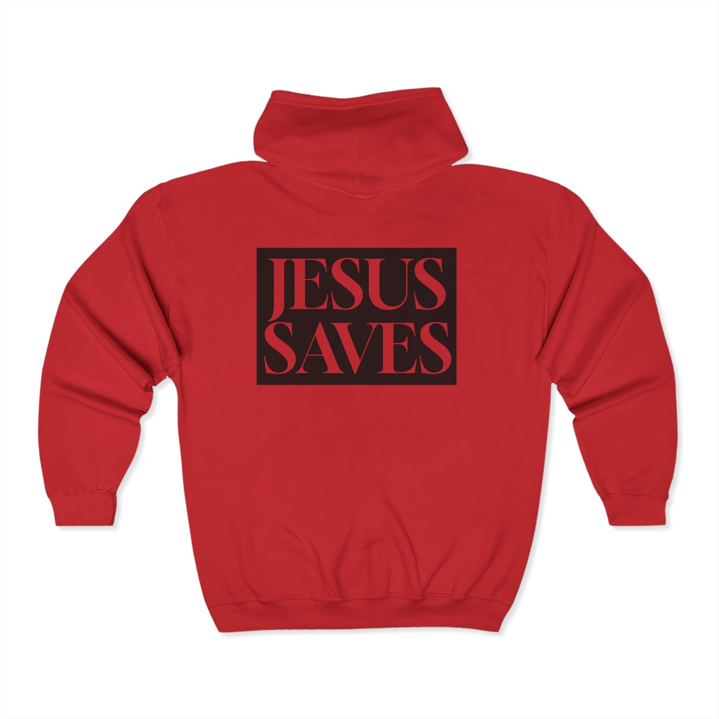 Jésus sauve - Coton ouaté à capuche zippé pour adulte - Anglais 