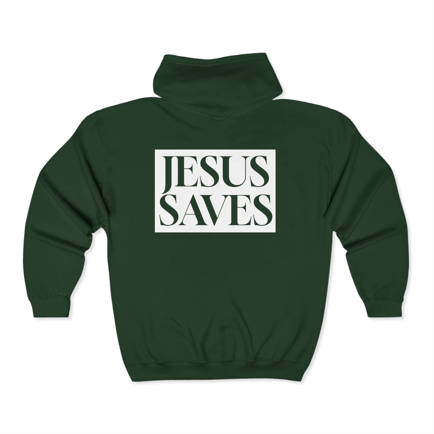 Jésus sauve - Coton ouaté à capuche zippé pour adulte - Anglais 