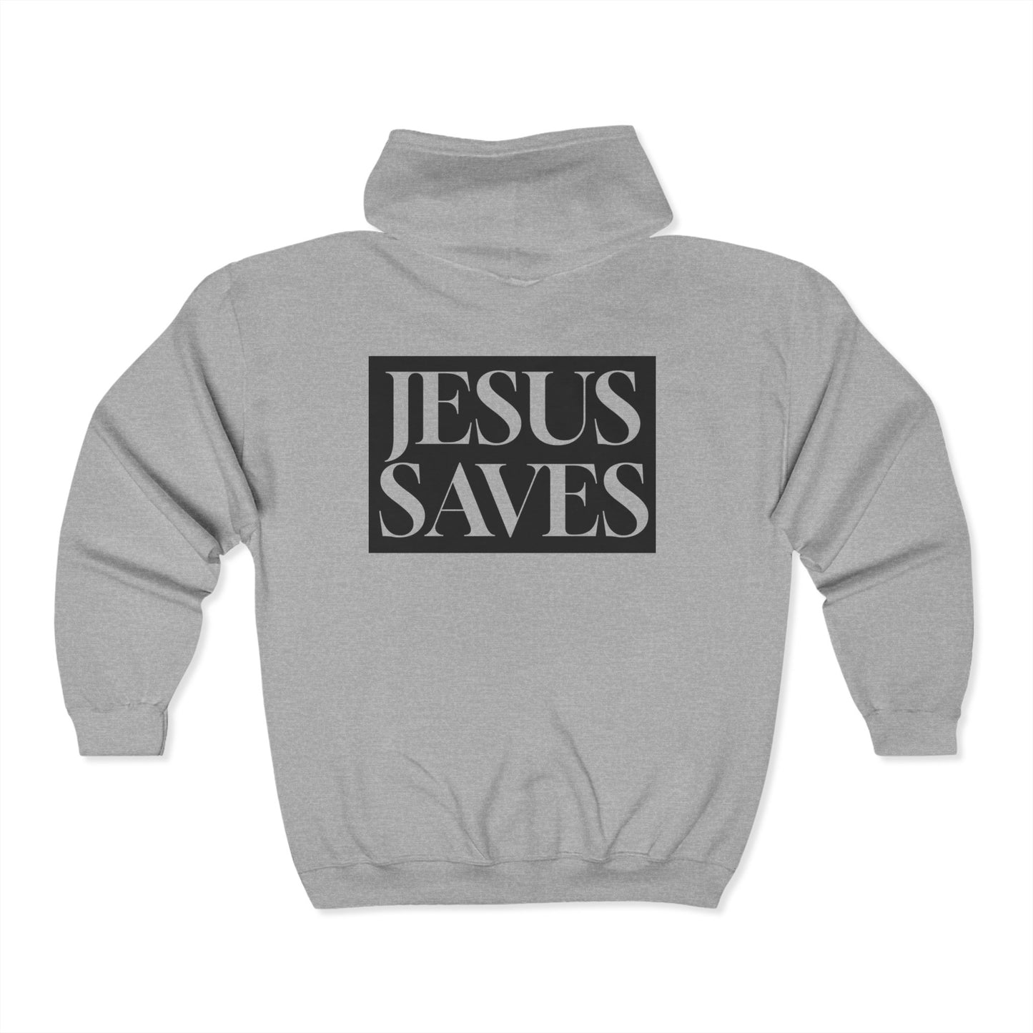 Jésus sauve - Coton ouaté à capuche zippé pour adulte - Anglais 