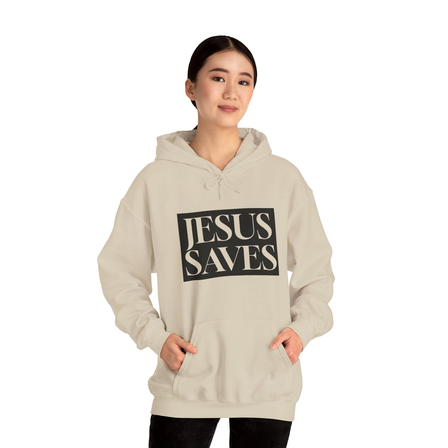 Jésus sauve - Coton ouaté à capuche pour adulte - Anglais 