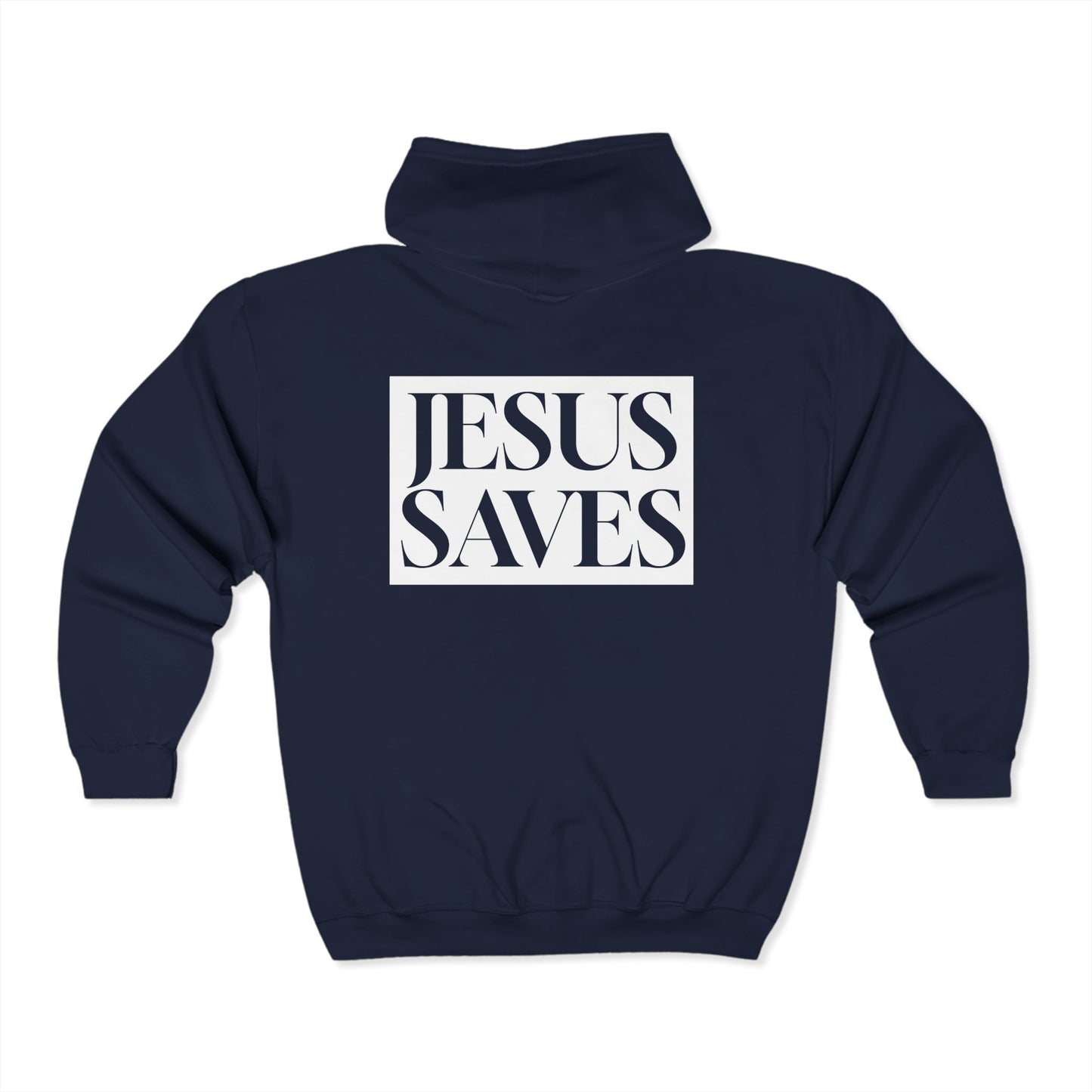 Jésus sauve - Coton ouaté à capuche zippé pour adulte - Anglais 