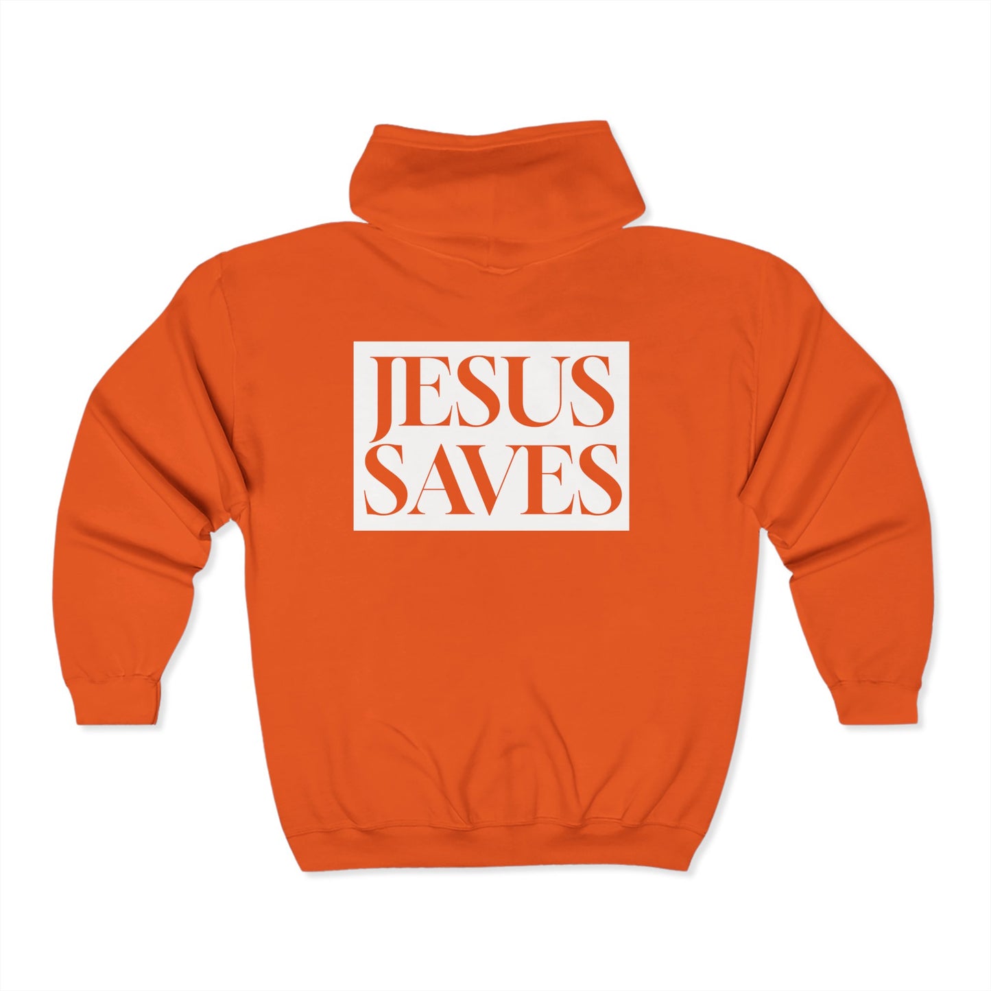 Jésus sauve - Coton ouaté à capuche zippé pour adulte - Anglais 